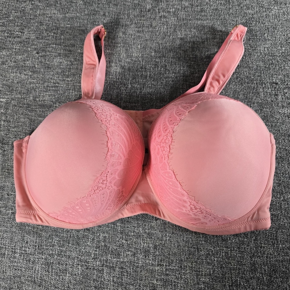 Ashley Stewart UW Lined Full Coverage Butterfly Bra Size 42F Pink